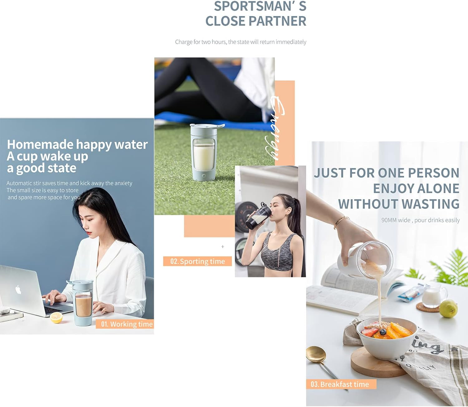 VoltMix Electric Shaker (White)