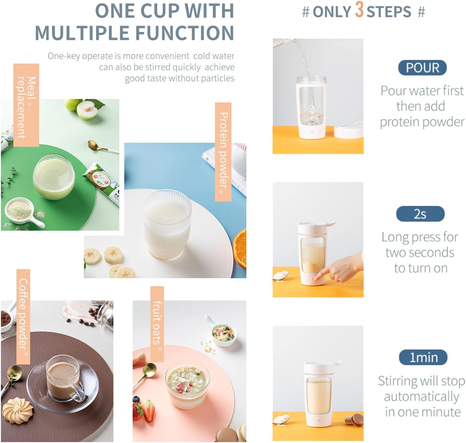 VoltMix Electric Shaker (White)